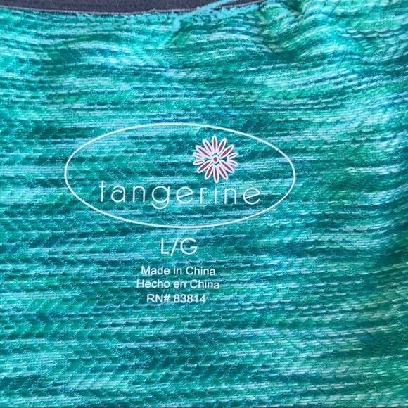 Tangerine Green Space Dye Zip Activewear Jacket L - Picture 6 of 8